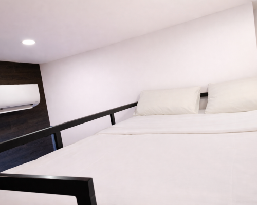 deluxe loft double, window, private bathroom (1)
